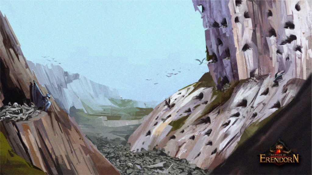 Concept art for Bonelair Gargoyles main settlement