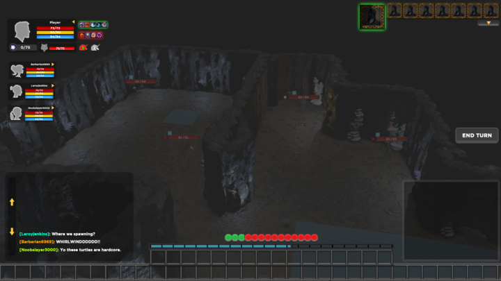 Screenshot from Depths of Erendorn showing the GUI mockup