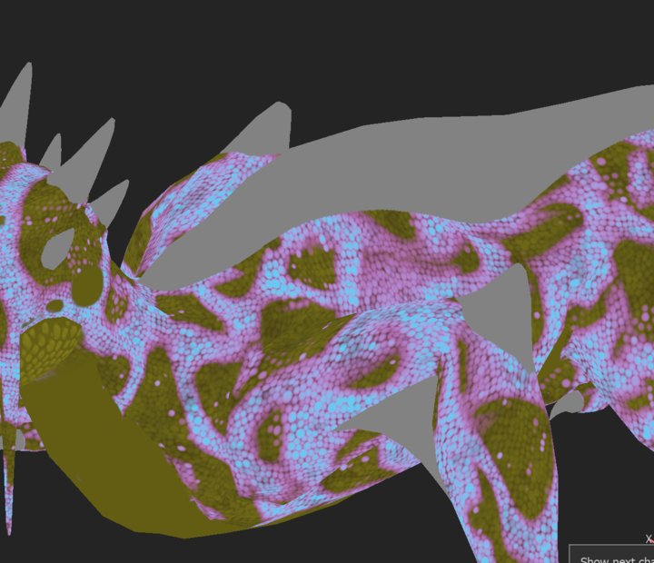 Pattern marking the Swamp Lizard in ZBrush