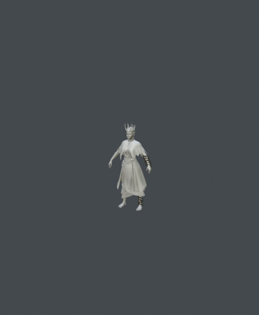 Black and white 3D model of