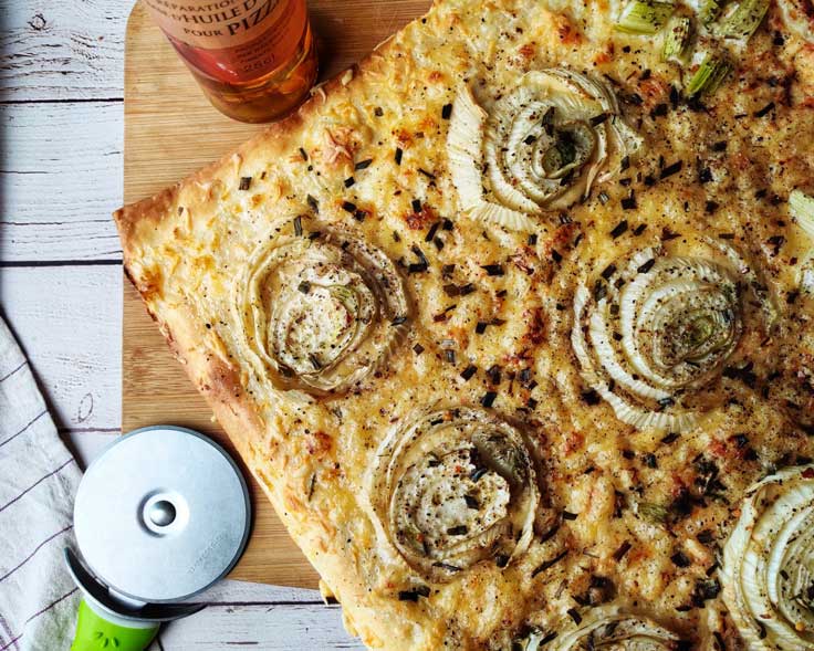 Pizza fenouil / comté antigaspi