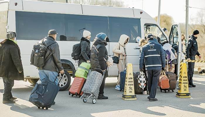 Wir unterstützen und begleiten Flüchtlinge aus der Ukraine.