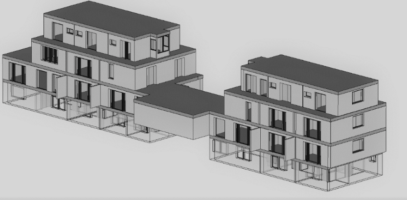 Neubau von sechs Reihenhäuser in München Sendling