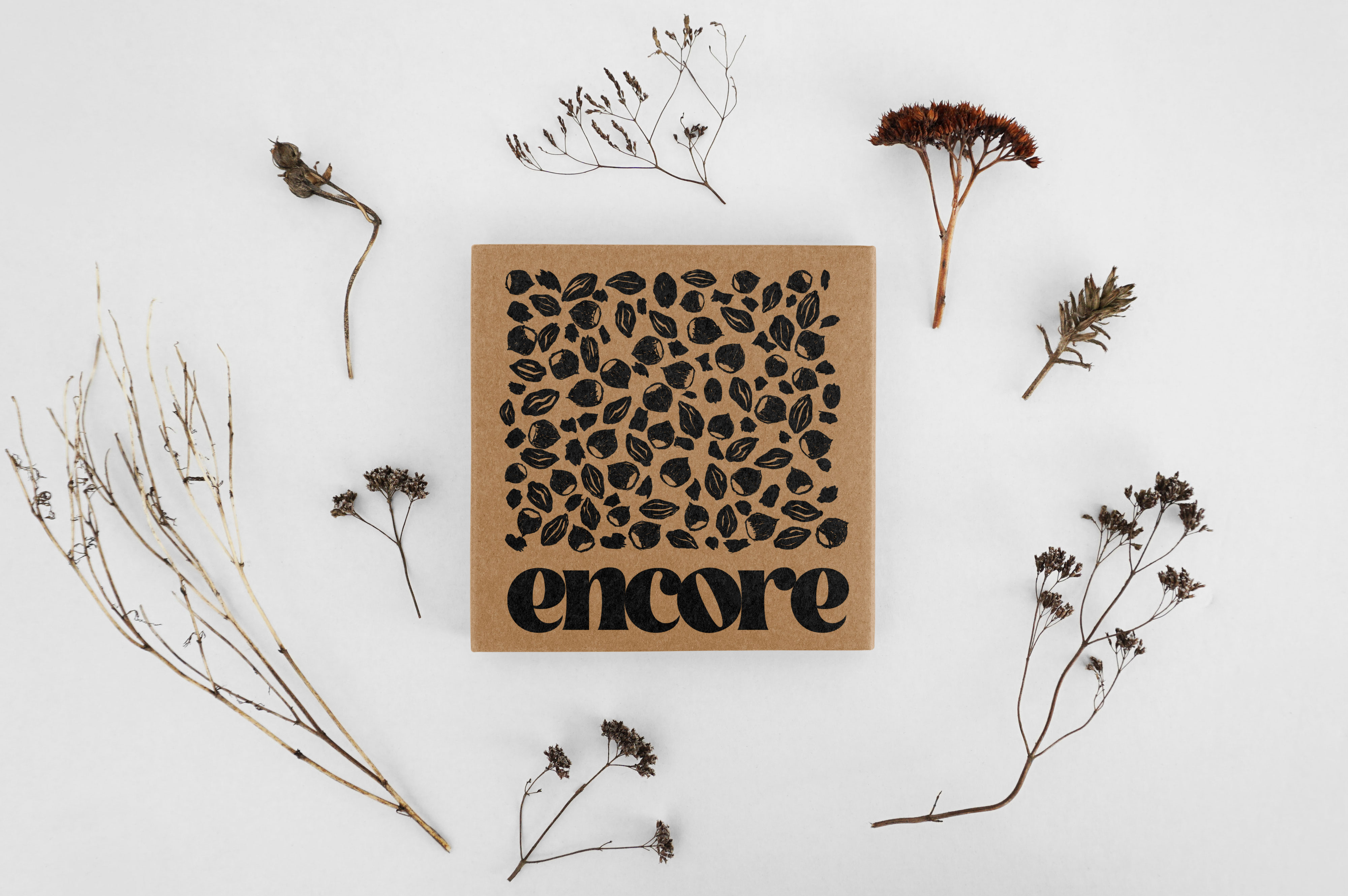 Encore Brand Identity Logo Photos Cookies Packaging Pattern