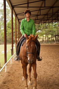Lynn riding Santo