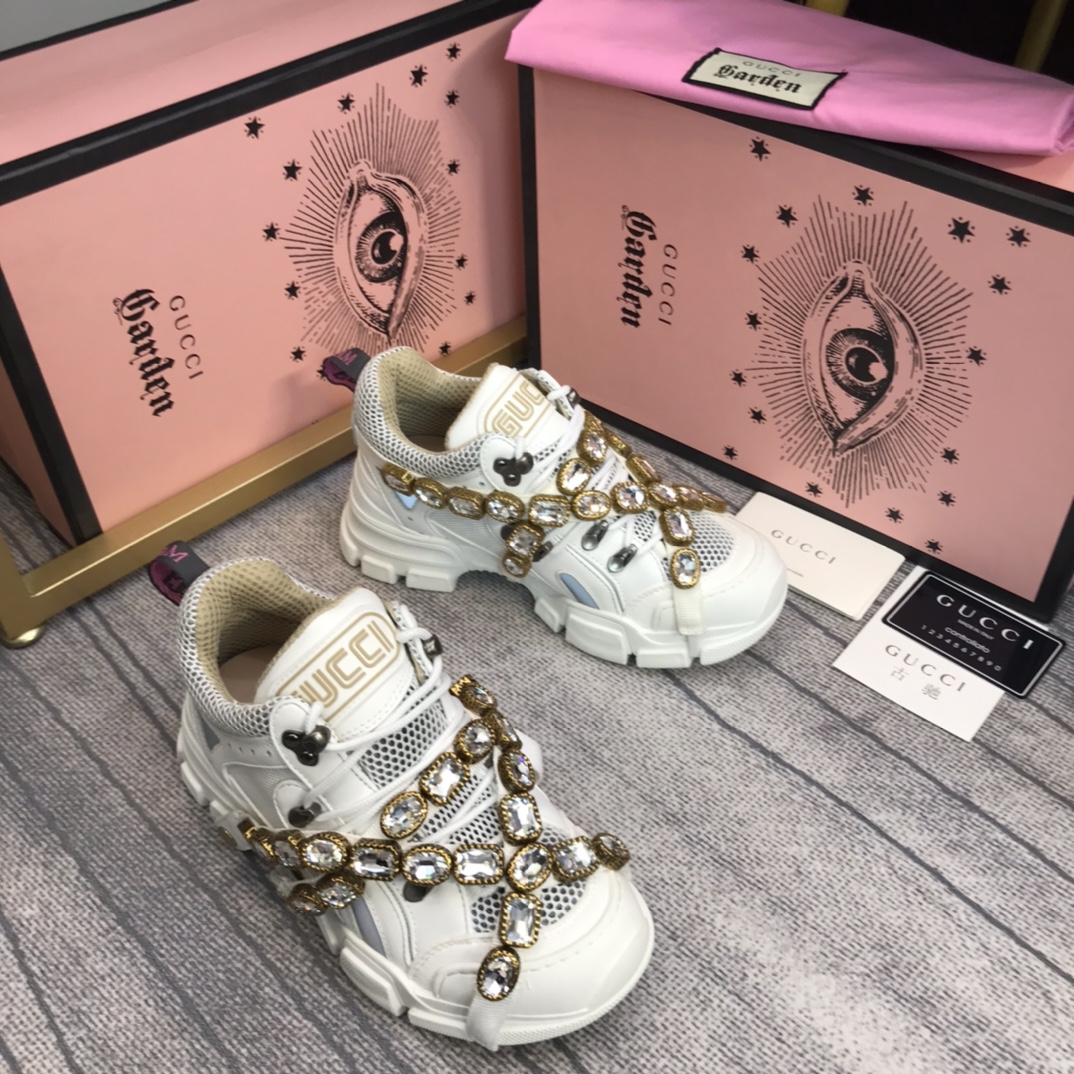 gucci flashtrek white