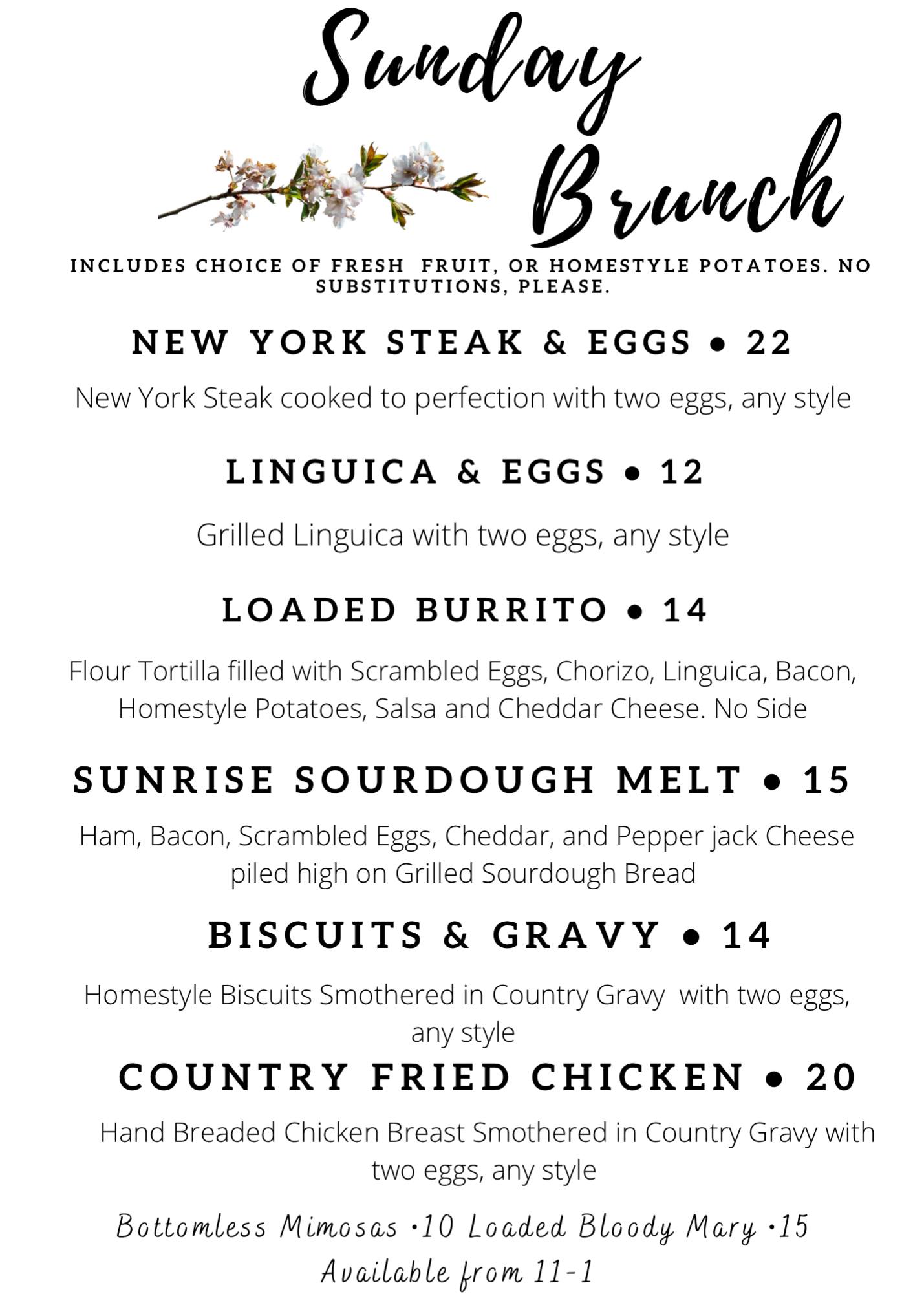 Menu Orchard Bar & Grill Chowchilla, CA