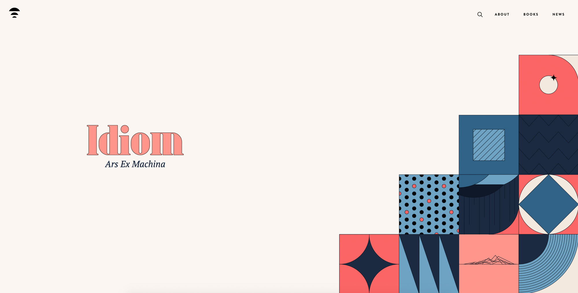 Screenshot of hero section of the Idiom website