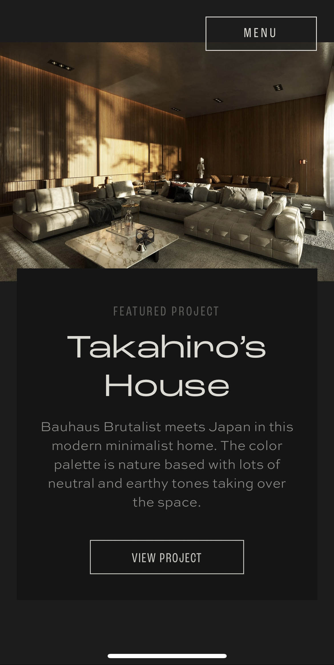 Mobile Website Screenshot - featured project