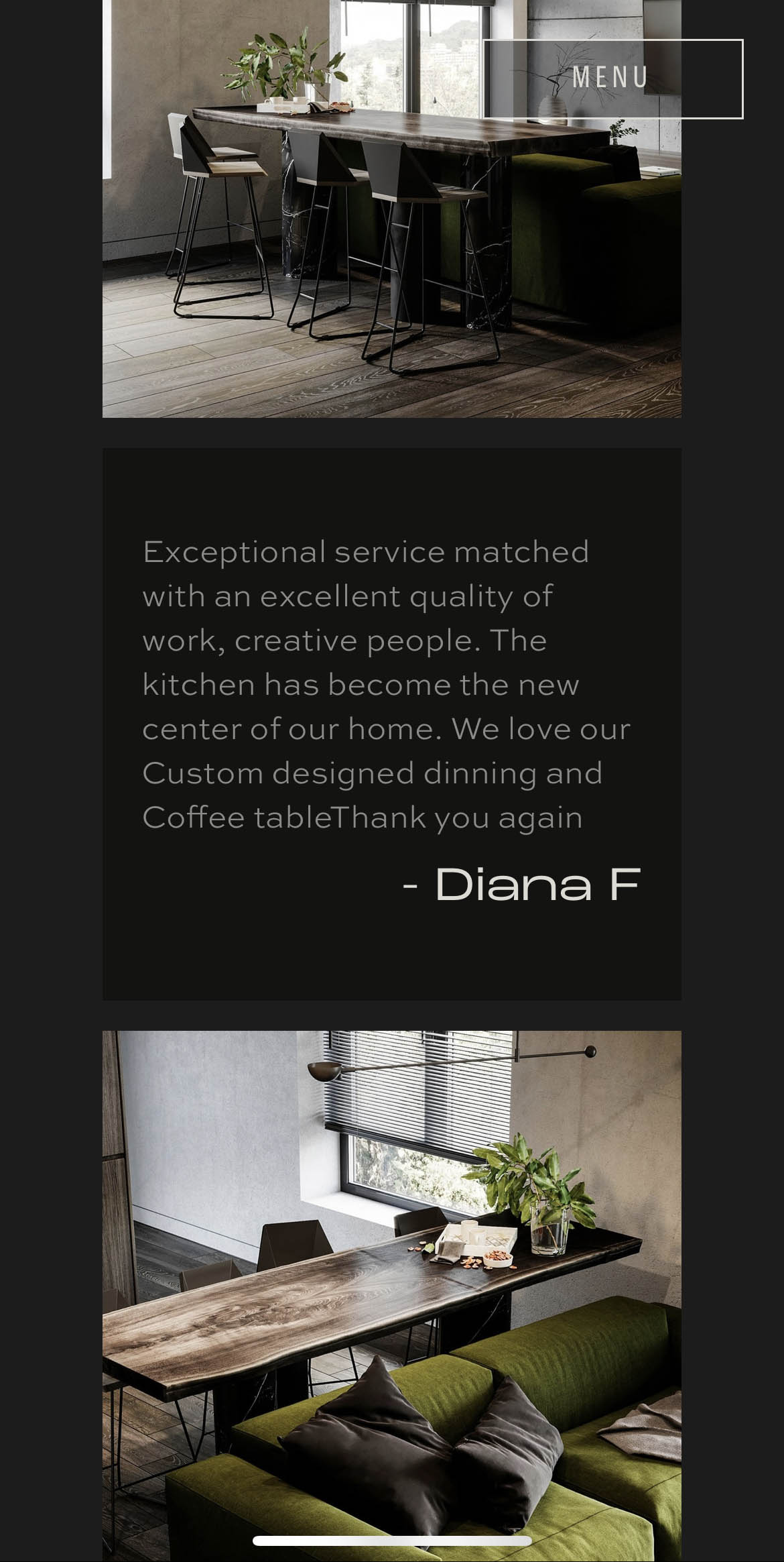 Mobile Website Screenshot - Gallery page