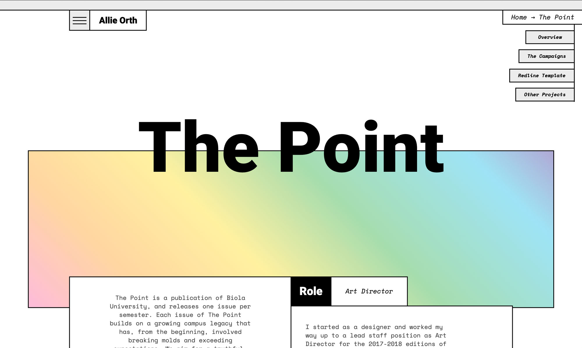 The Point page screenshot