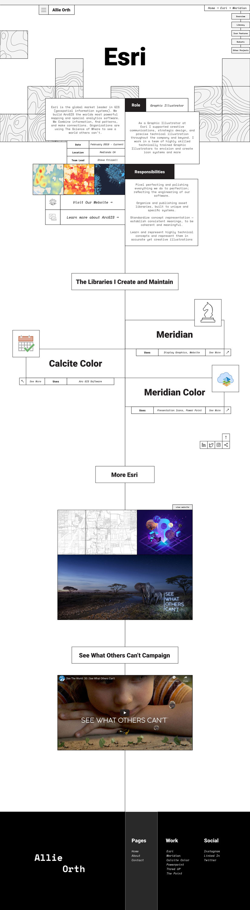 Esri page wireframe