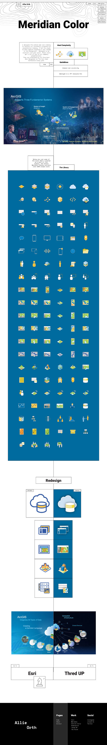 Meridian Color page wireframe
