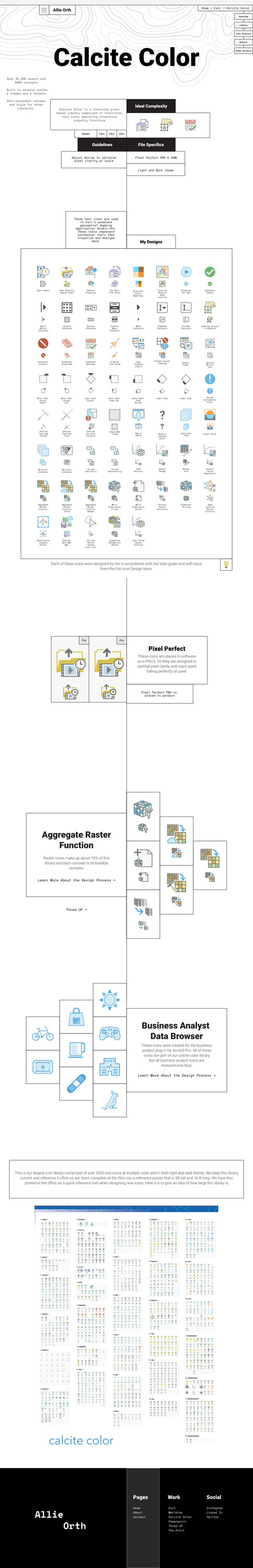 Calcite Color page wireframe