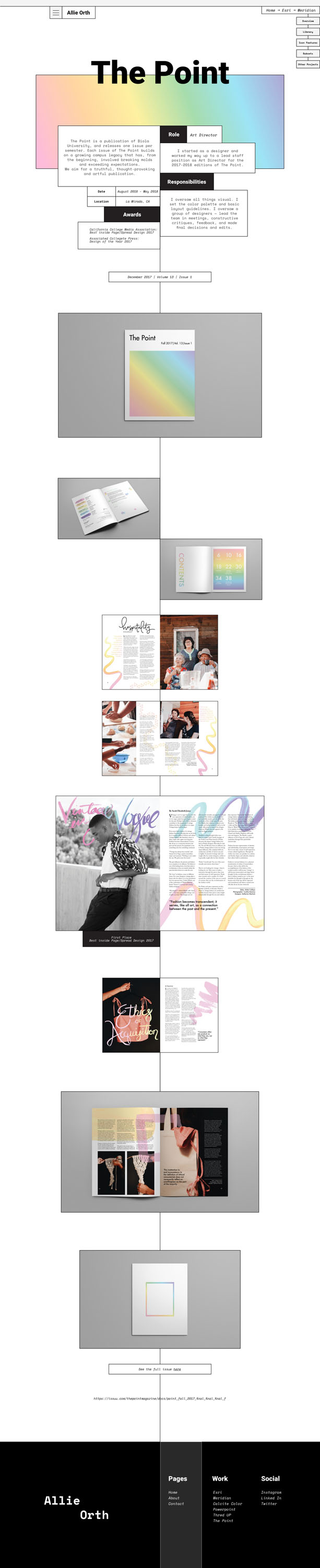 The Point page wireframe