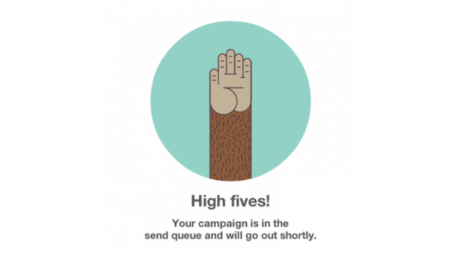 mailchimp high five