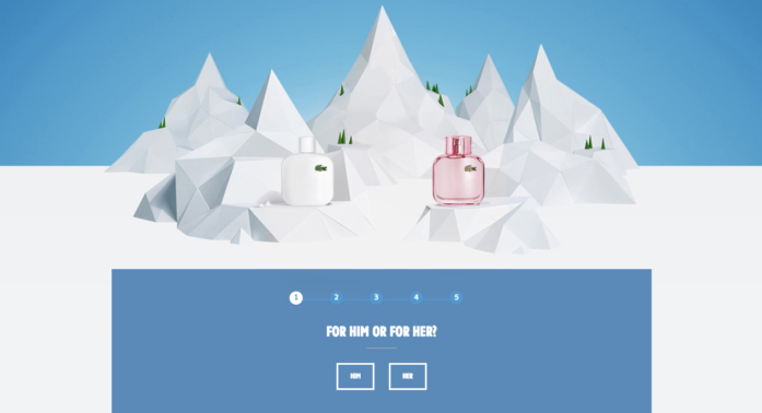 interactive landing page example