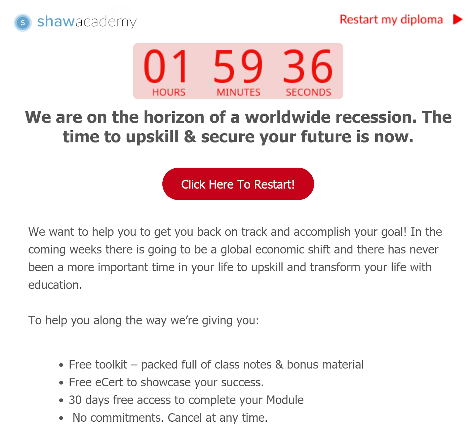 shawacademy urgency email