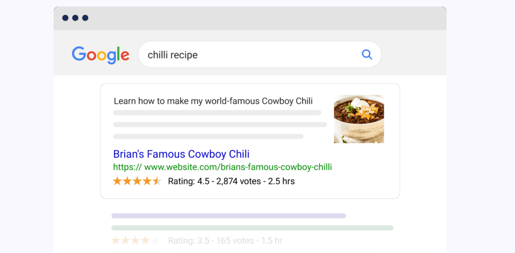 google rich snippet