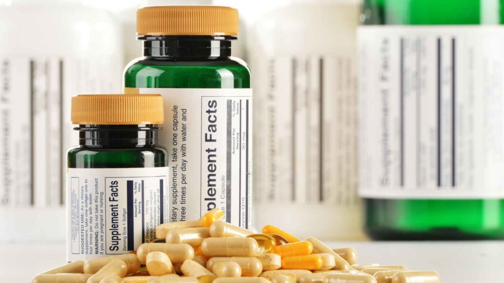supplements in container