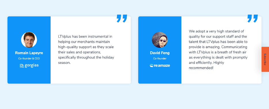 testimonials