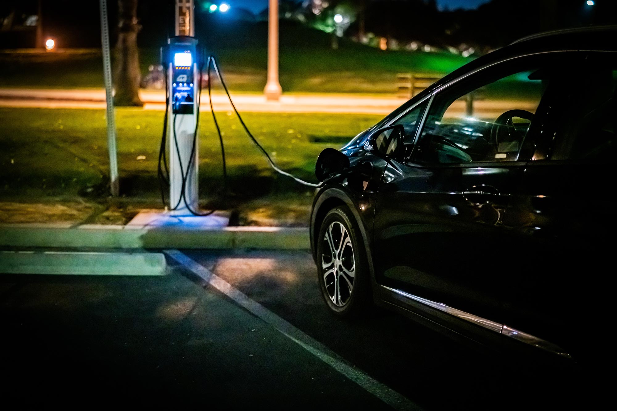 Car park with EV charging point