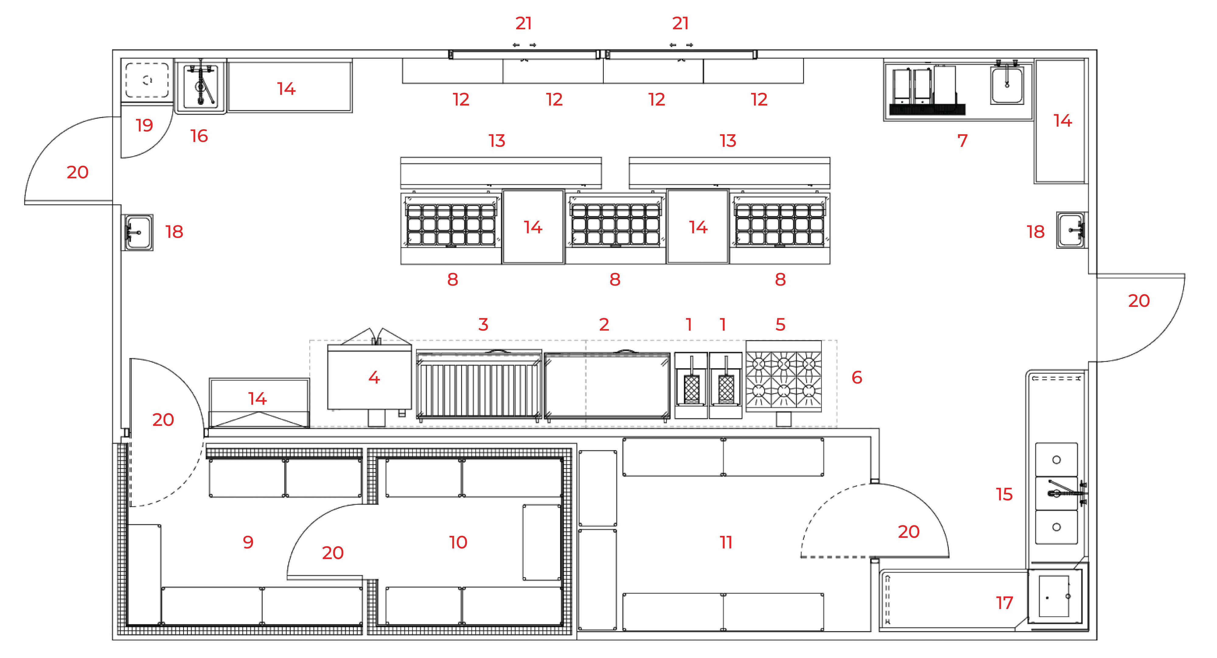 Restaurant Kitchen Layout Dimensions