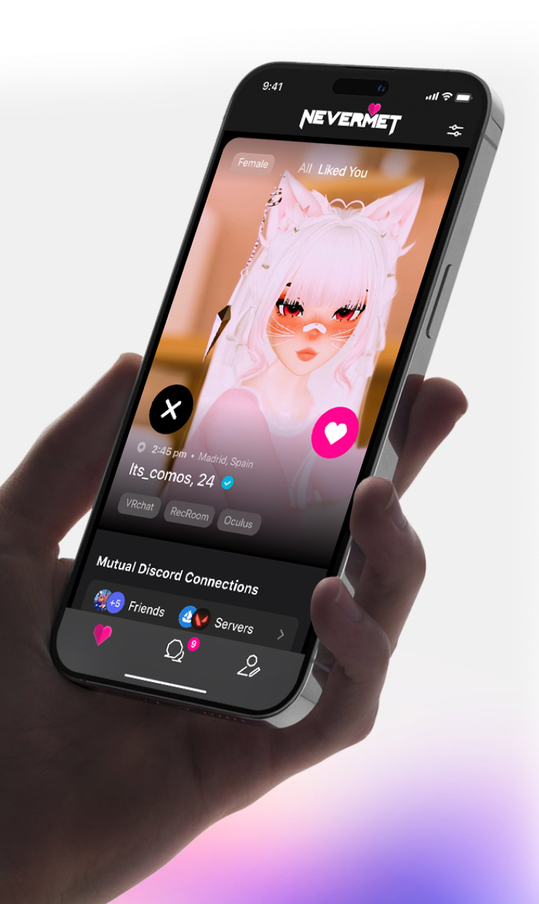 Nevermet - VR Dating App | Find a VRBF or VRGF