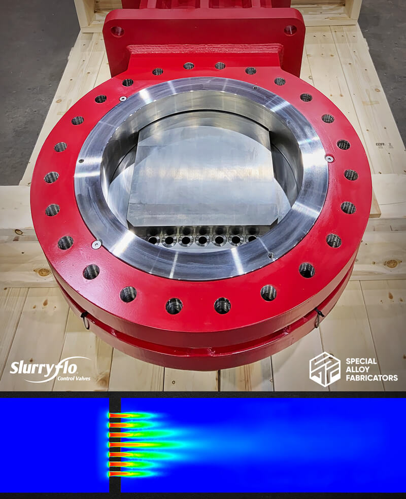 SlurryFlo Control Valve with 7 Small Orifices