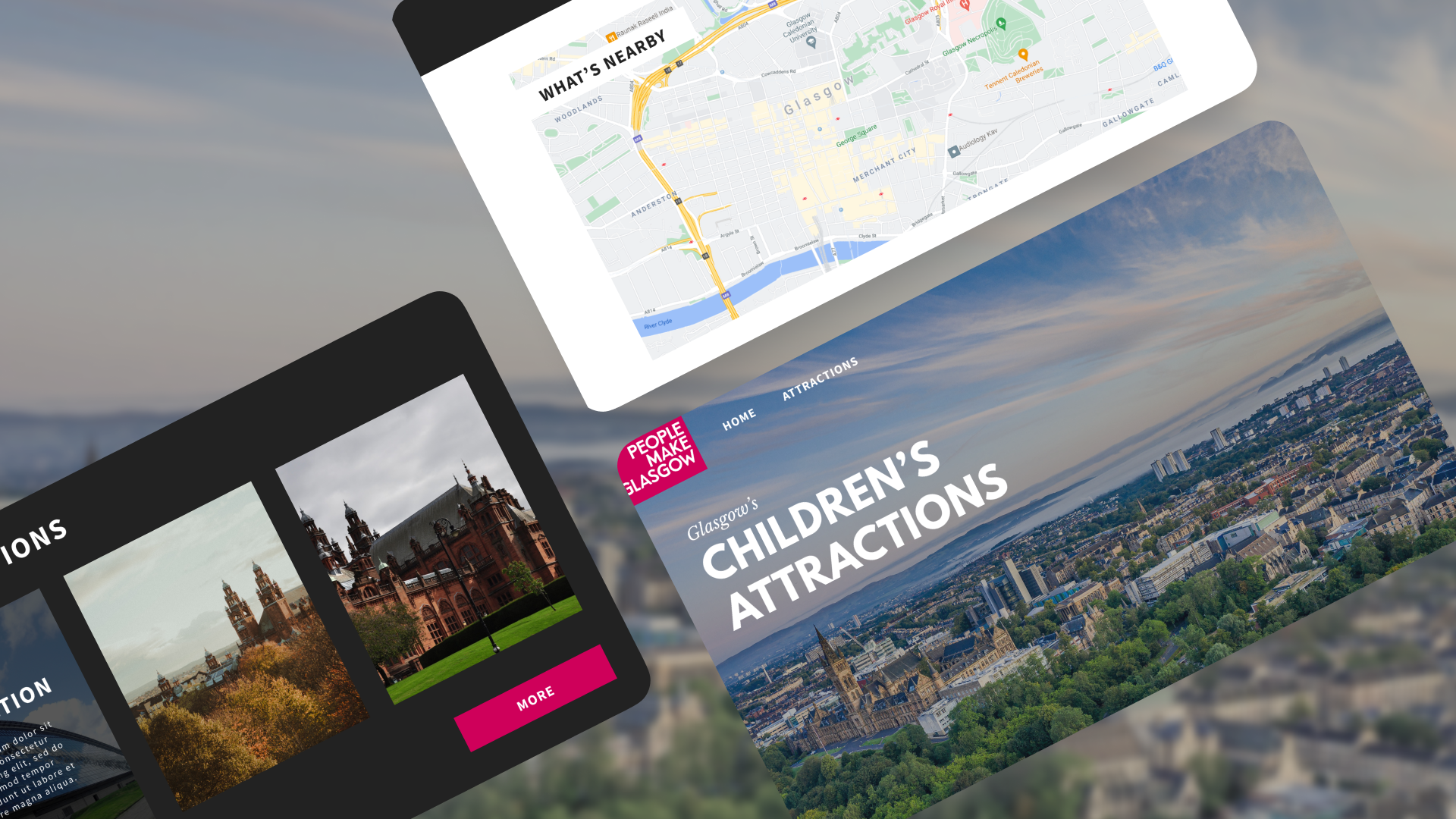 Children's Attractions mockup
