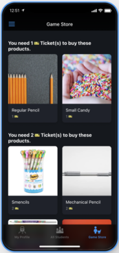 Game ticket app