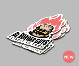 Custom printed logo stickers in a range of shapes