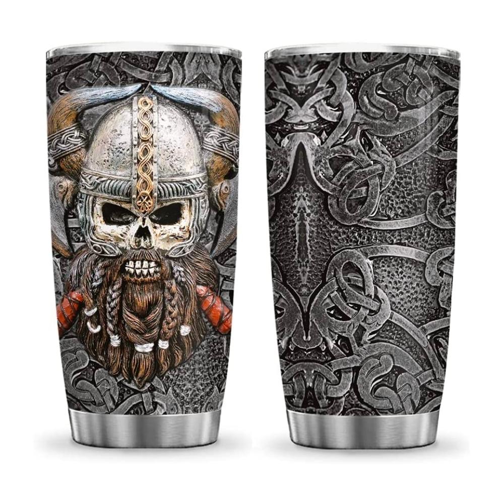 Odin Skull Metal Tumbler