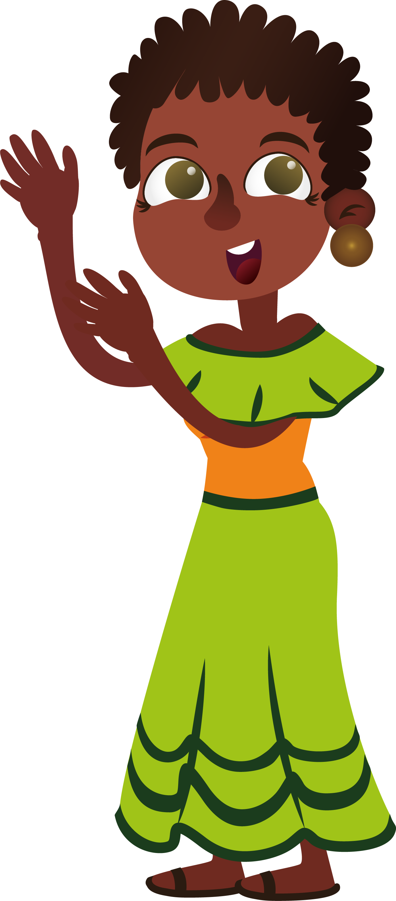 Garífuna woman saying hi