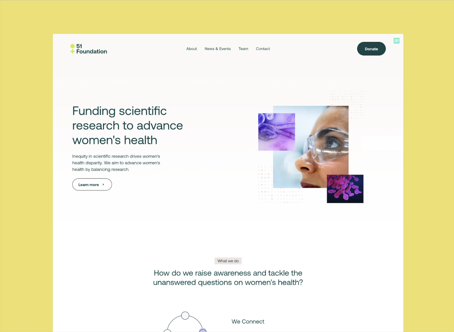 Webflow development project - 51 Foundation