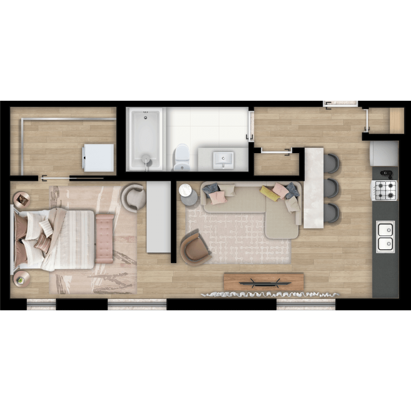 One Bedroom Apartments Soleil