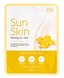 Mặt Nạ Collagen BEAUSKIN ISK SUNSKIN COLLAGEN SHEET MASK Hàn quốc 23g/ Gói