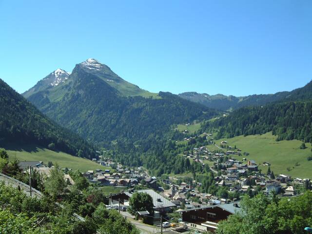 holiday in morzine summer village shot