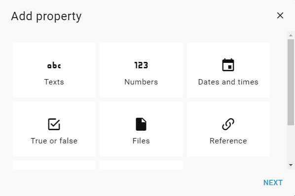Select property type