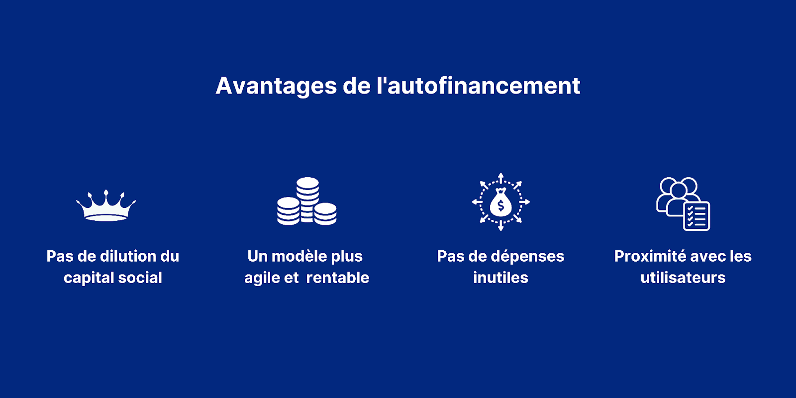 Avantages de l'autofinancement