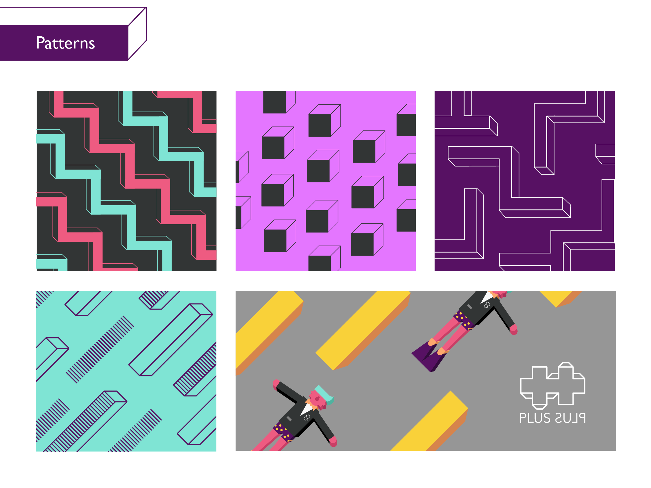 Funky geometric patterns in bright colours for guest house. 