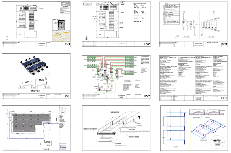Solar System Concept Design CADD Assistance