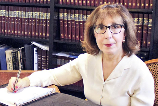 Arbitrator and mediator Paula Knopf in her office.