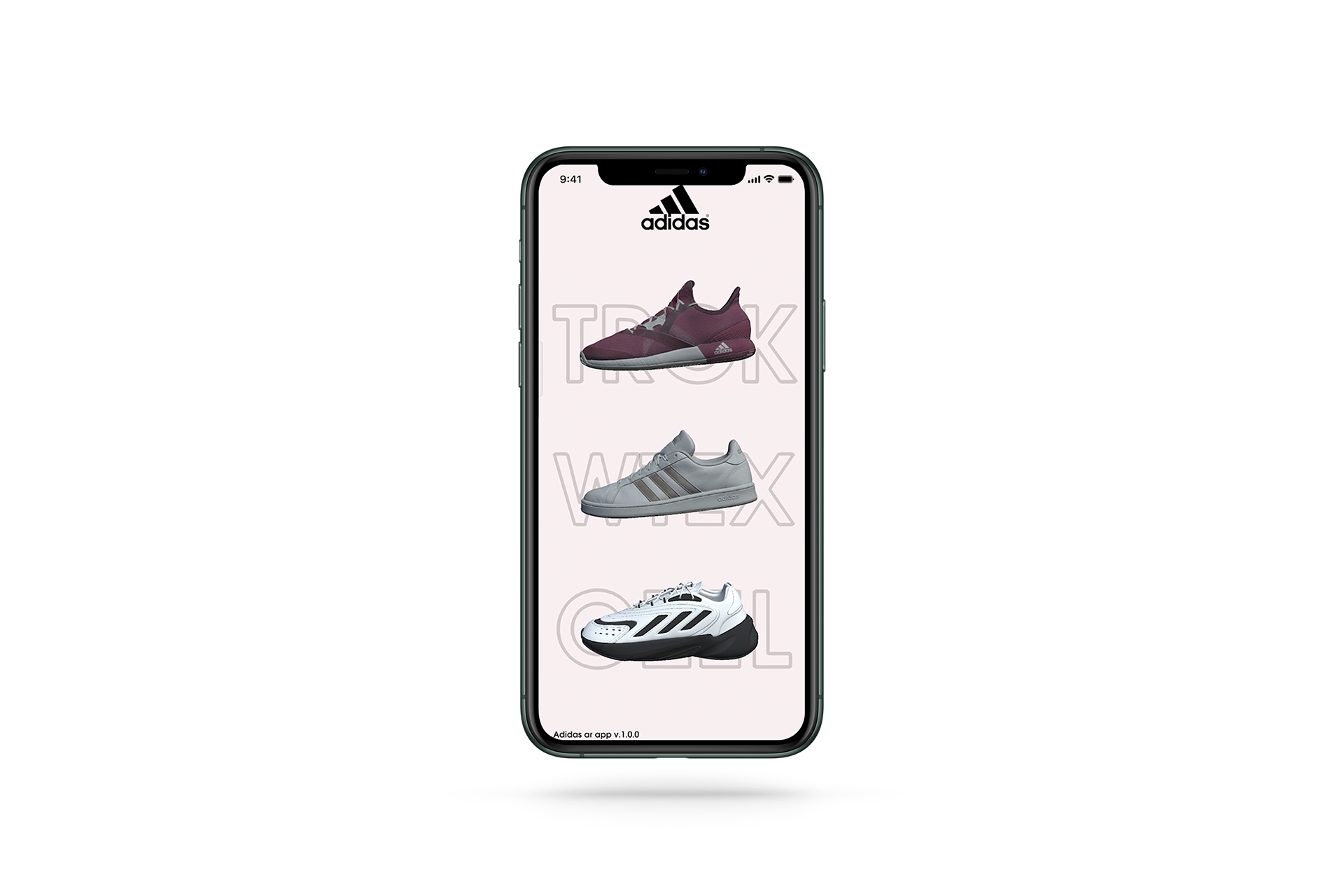 Menu of the app.