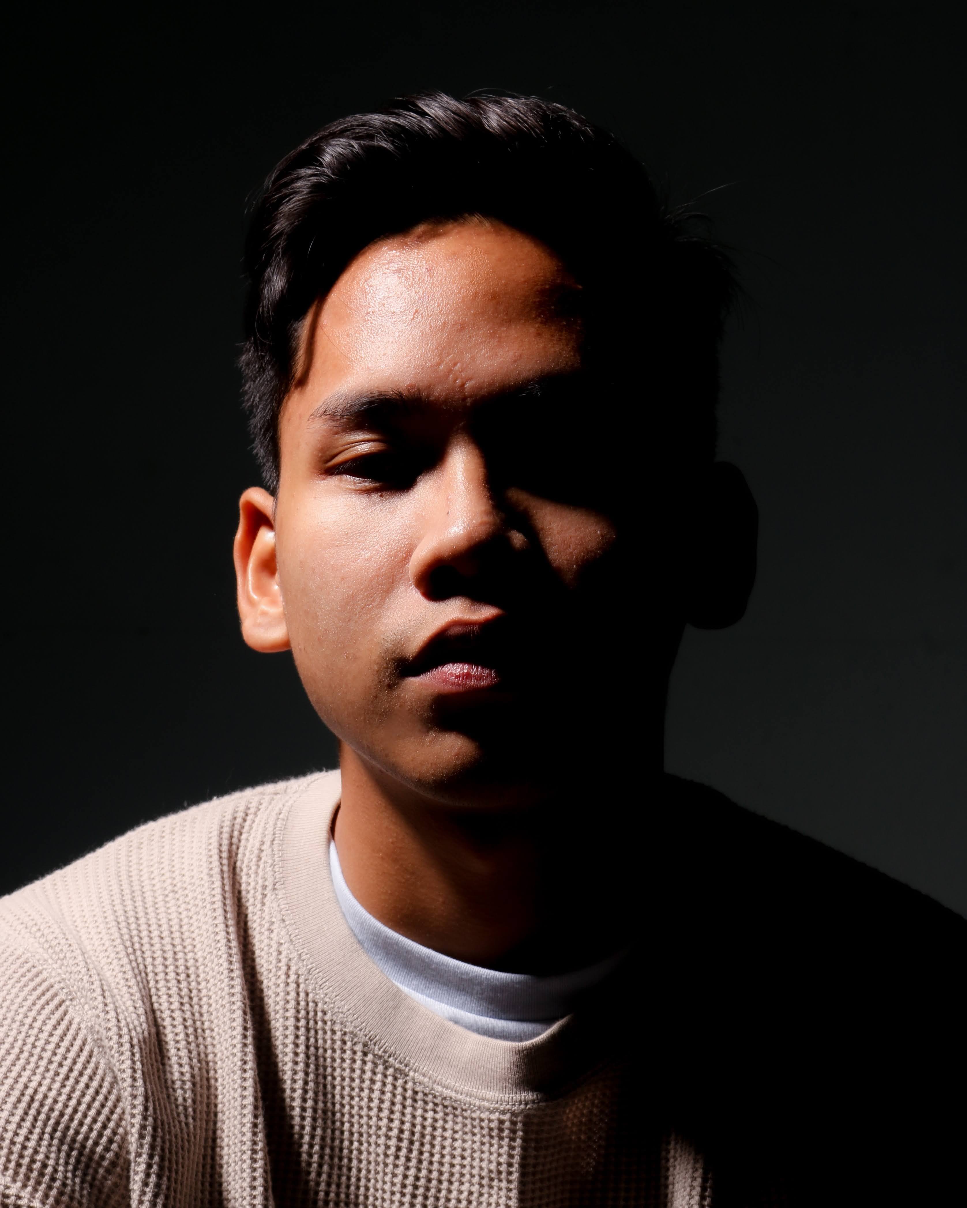 Dark self portrait image of Matin