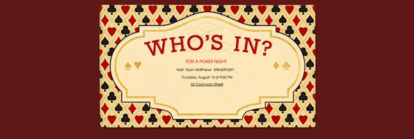 Evite Poker Night Invitation