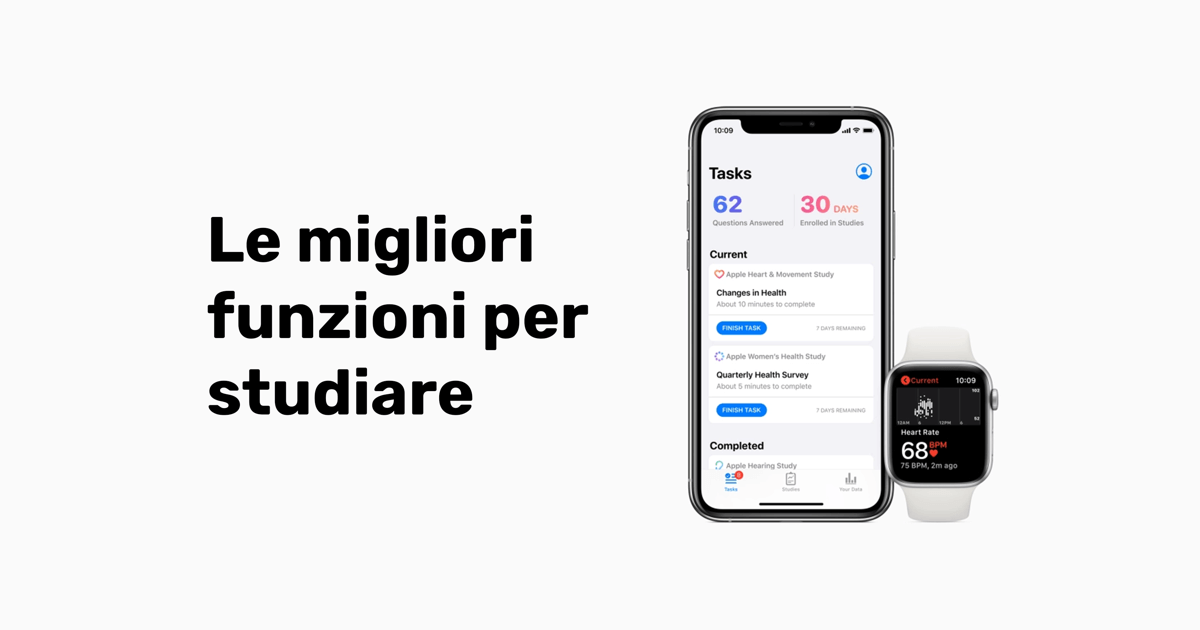 iPhone ed Apple Watch per studiare: le migliori funzioni