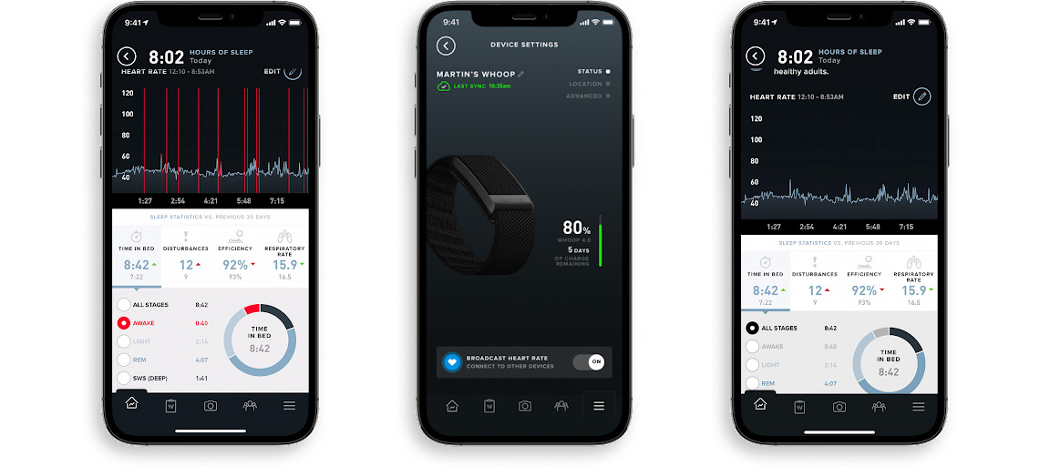 whoop vs oura app