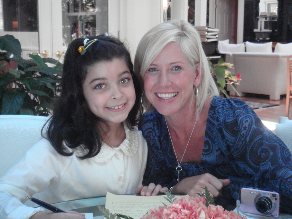 "Cindee Huddy with Student"
