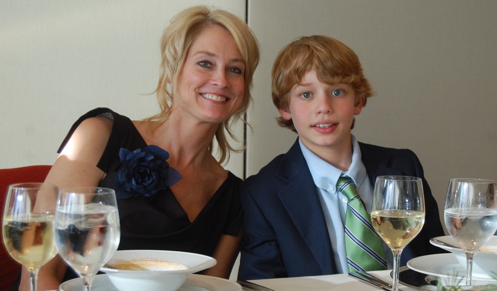 "ASP Graduate with Student at Formal Dinner"